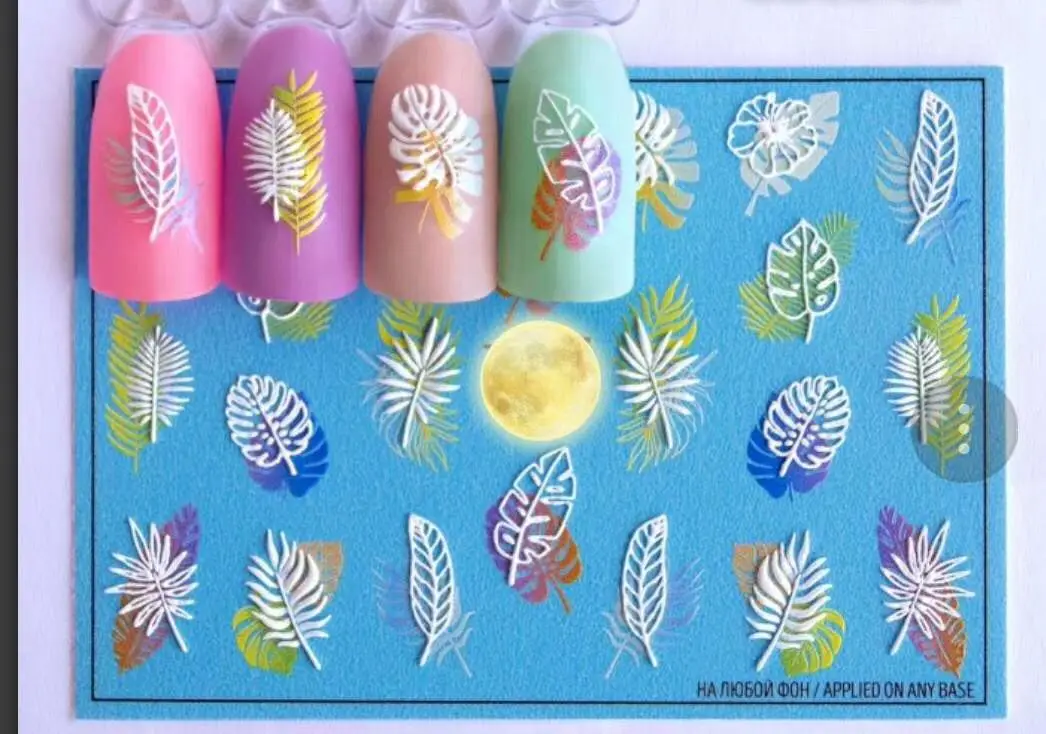 3D накладные ногти Цветочные водные для ногтей мозаика «Роза» Обертывания для ногтей 3 d горка для ногтей# w-1234