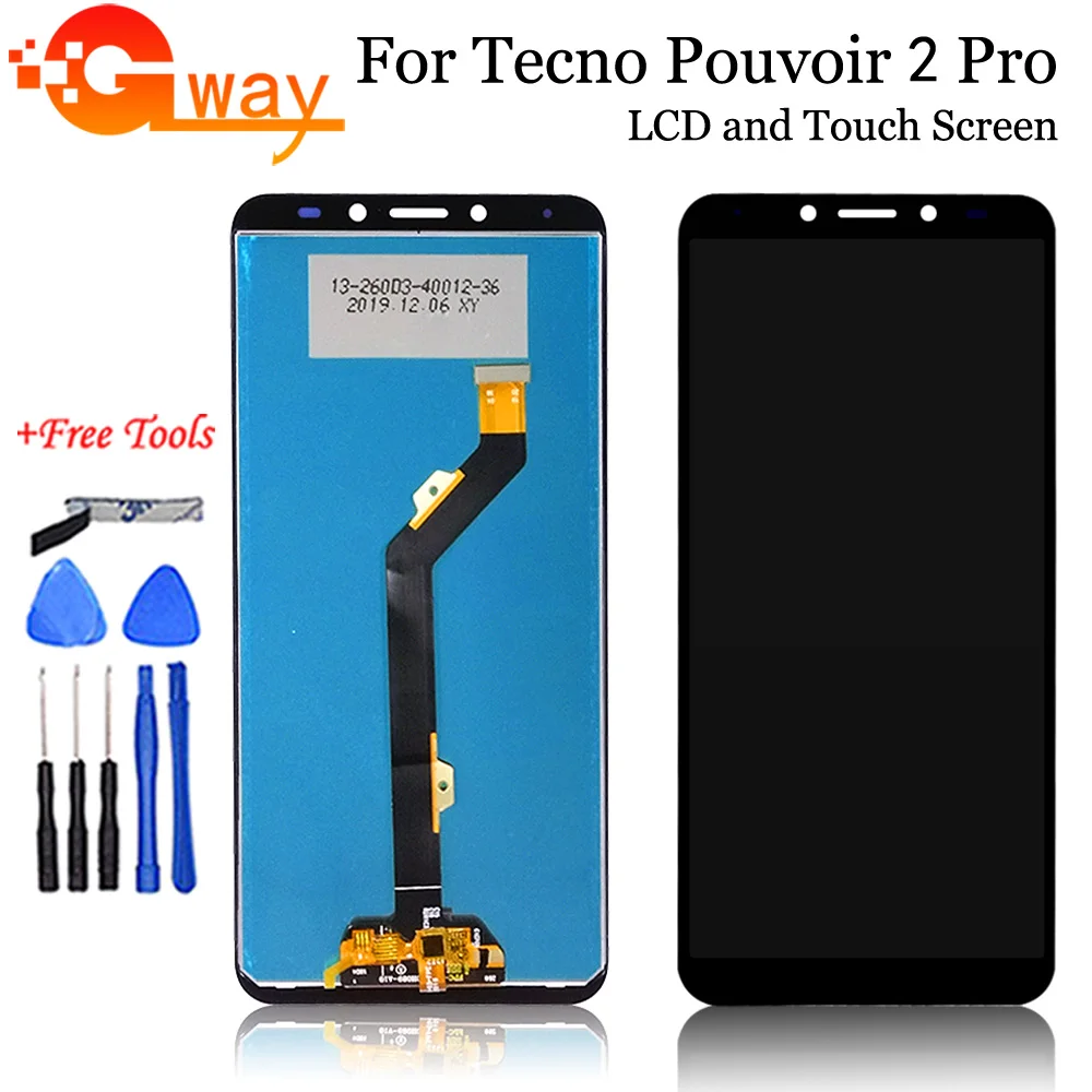 ЖК-экран 6 0 дюйма для Tecno Pouvoir 2 Pro LA7 кодирующий преобразователь сенсорного экрана