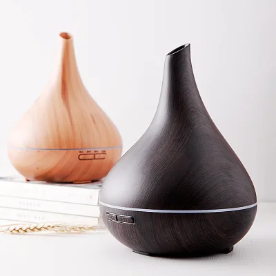 

400ml Aroma Essential Oil Diffuser Ultrasonic Air Humidifier with Wood Grain 7 Color Changing LED Lights for Office Home office