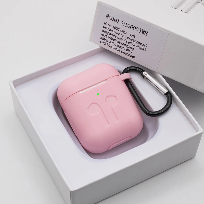 i10000-Pink I10000, TWS, с 1:1, всплывающие, Беспроводная зарядка, bluetooth-гарнитура, смарт-сенсор, всплывающие спортивные наушники, Bluetooth 5,0, беспроводные наушники - Цвет: i10000-Pink