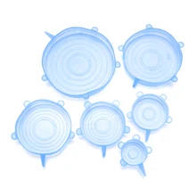 6 шт./компл. многоразовый силикон обертывание сохранение продуктов в свежем состоянии обертывание кухонных инструментов крышка уплотнения крышка стрейч силиконовая пищевая плёнка 6 размеров