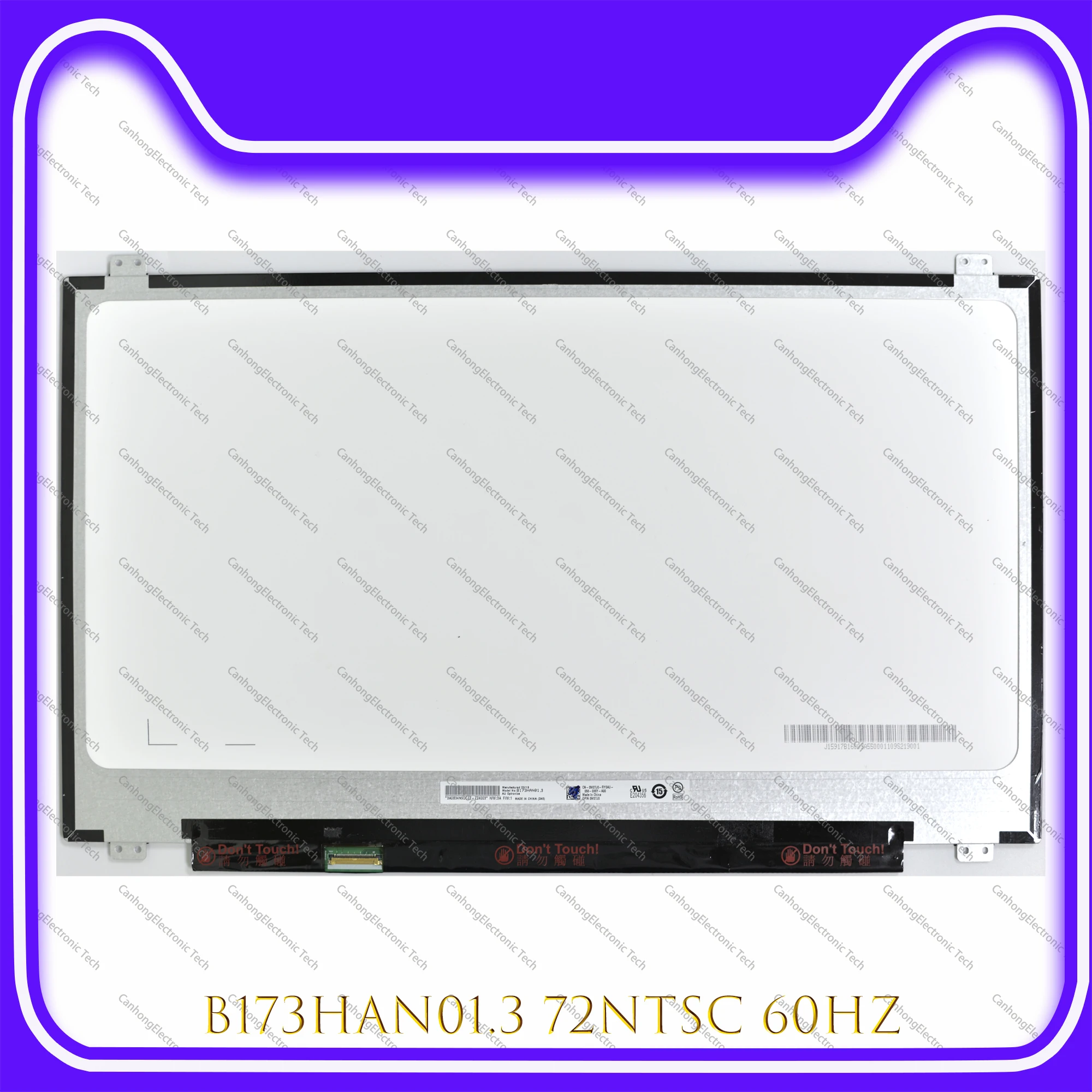 

For B173HAN01.3 17.3" Laptop IPS LED LCD Display Screen Matrix 1920*1080 EDP 30 Pins 72%NTSC 60Hz DP/N 0W27J0