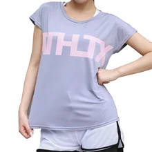 Топы Для Йоги Женские футболки спортивные женские быстросохнущие спортивные топы для женщин фитнес свободные тренировки Футболка беговые бесшовные