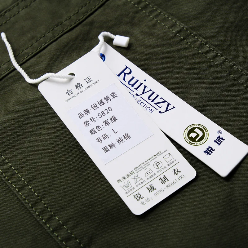 Man Jacket Pure Cotton Middle Age Loose Coat Men's Wear Leisure Time Long Fund Dad Dress Men's Windbreaker
