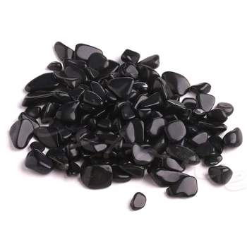 

50g Natural Black Obsidian Quartz Crystal Gravel Degauss Purification New H4GD