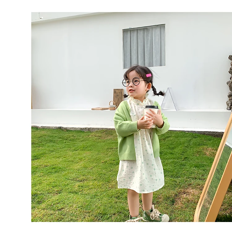 Spring Clothing 2020 New Korean Children Clothes Boys' & Girls' Knitwear Loose Cardigan With Pure Color & Full Sleeve