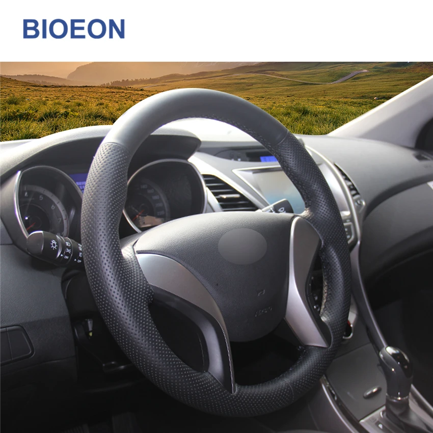 Черные ПУ искусственная кожа Чехлы рулевого колеса автомобиля для hyundai Elantra 3 2011- Elantra Sport Elantra GT Elantra Coupe