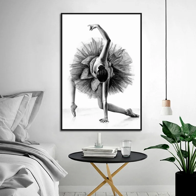Modern Art Dance Poster Print Beautiful Ballet Dancer Canvas Painting Picture Home Wall Graffiti Bedroom Decoration Custom | Дом и сад