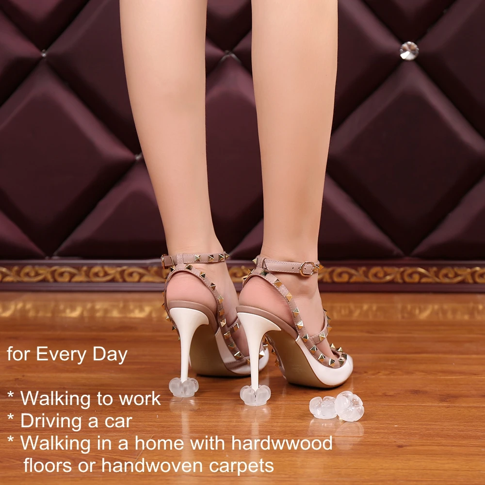 10 Pair Newest High Heel Protectors High Heeler Stiletto Shoe Heel Saver Antislip Silicone Heel Stopper for Bridal Wedding Party