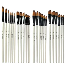 

6pcs Acrylic Paint Brushes Set Nylon Hair Fine Tip Miniature Paintbrushes for Acrylic Watercolor Oil Face Nail Painting Pro Kits