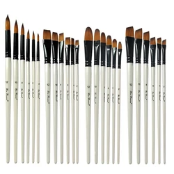 Ensemble de pinceaux à peinture acrylique, 6 pièces, poils en Nylon, à pointe Fine, miniatures pour acrylique, aquarelle, huile, visage, Kits professionnels de peinture à ongles 