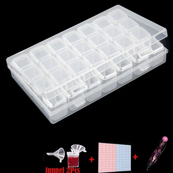 

Diamond Painting Tools Pen funnel 5D Diamond Painting Accessories Kits with 28 Slots Diamond Embroidery Box for DIY Art Craft