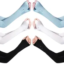 Унисекс рукав ледяной шелк дышащий охлаждающий солнцезащитный козырек анти-УФ эластичный рука локоть крышка наружная защита рук