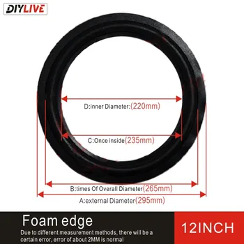 

DIYLIVE 12-inch repair accessories foam side side folding subwoofer side foam side 295mm