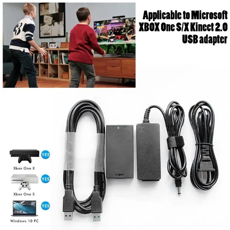 

AC Adapter Power Supply for Xbox One S/X/Windows PC for XBOXONE Kinect 2.0 Moves Adaptor For XBOXONE Kinect Movement sensor