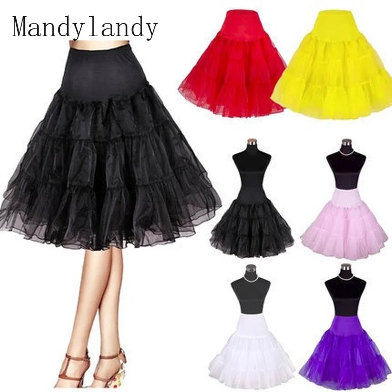 Mandylandy 50s подкладка рокабилли женский дешевый костюм юбка-комбинация для