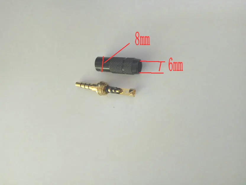 200pcs black mini copper 3.5mm 4 pole Male Repair headphone Plug soldering New | Обустройство дома