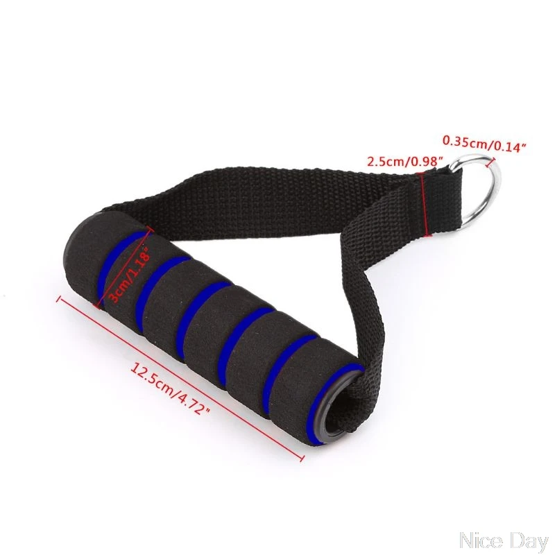 1pair Pull Rope Handle Resistance Bands Foam Handle Yoga Exercise Gym Training Arms Strength Fitness