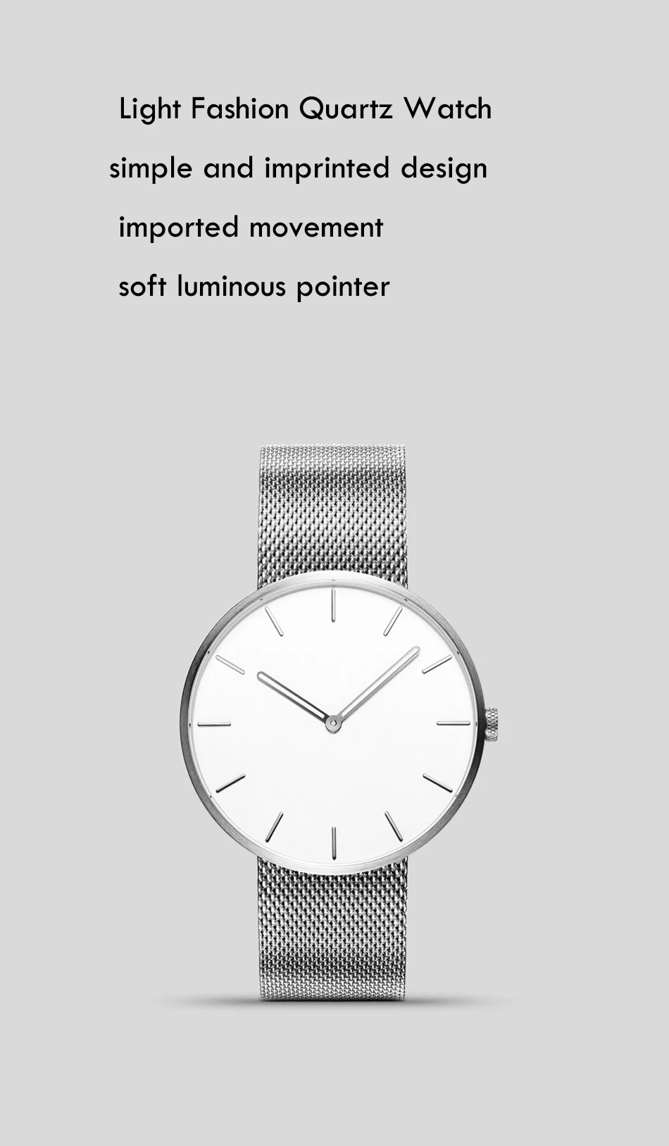 Xiaomi TwentySeventeen Stainless Quartz Couple Wristwatch Men Women Watch Waterproof Steel Strap Bracelet 3ATM Gift For Lover (1)