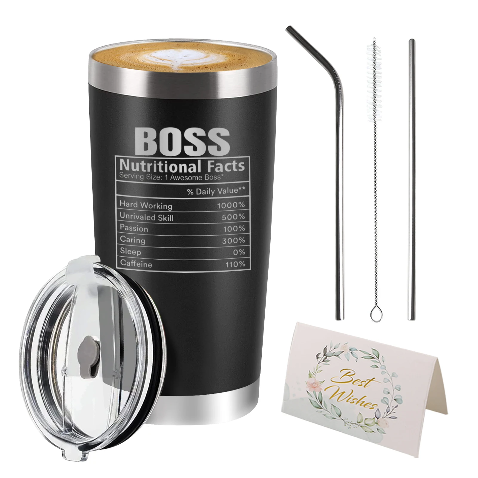 Кофейная кружка из нержавеющей стали BOSS умная дорожная для воды термос стакан