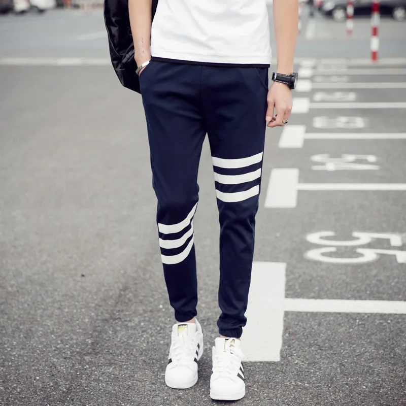 

Men's Sport Slacks Cotton Polyester Blended Three-bar Haren Pants Men's Running Pants Street Fashion Casual Large Size M-5xl