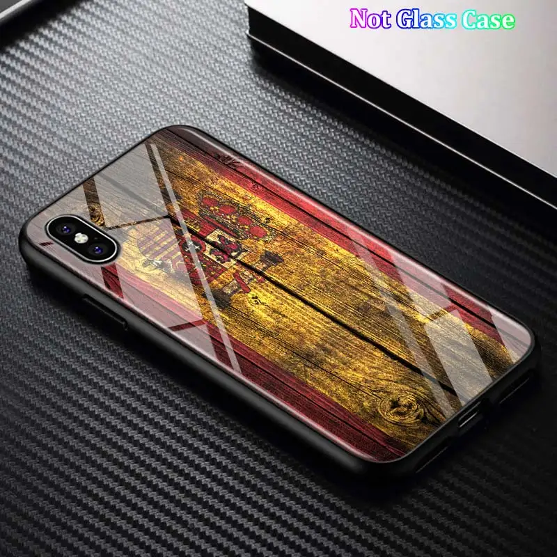 Черный чехол для iPhone 11 11Pro Max испанские национальные флаги для iPhone X XR XS Max 8 7 6 6S Plus 5S глянцевый чехол для телефона - Цвет: Style 03