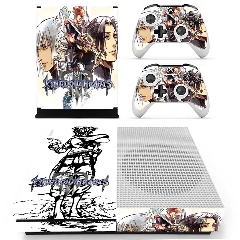 Kingdom Hearts 3 стикер s для Xbox One S кожа Виниловая Наклейка Pegatina для Xbox one тонкая консоль и два контроллера шкуры