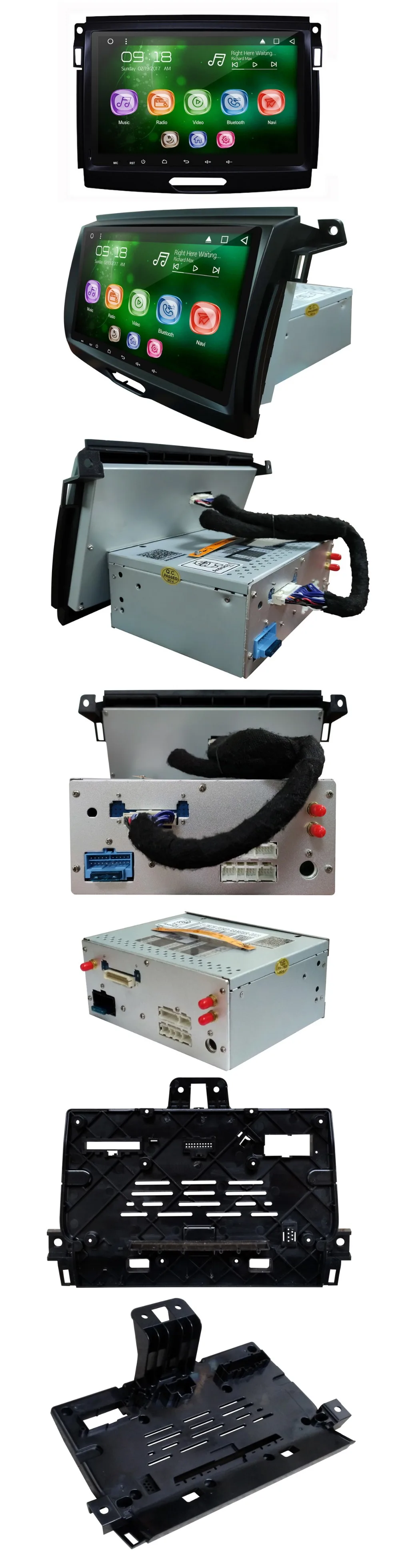 Flash Deal Allways 9" IPS Screen Android 9.0 Octa-core Ram 2GB Rom 32GB Car Multimedia for Ford Ranger 2015 Split type with DVD player 0