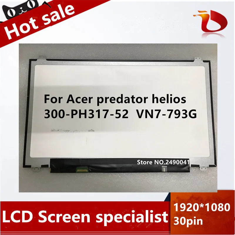 Free Shipping 17.3&quot LCD screen display for Acer predator helios 300-PH317-52 VN7-793G 1920*1080 | Компьютеры и офис