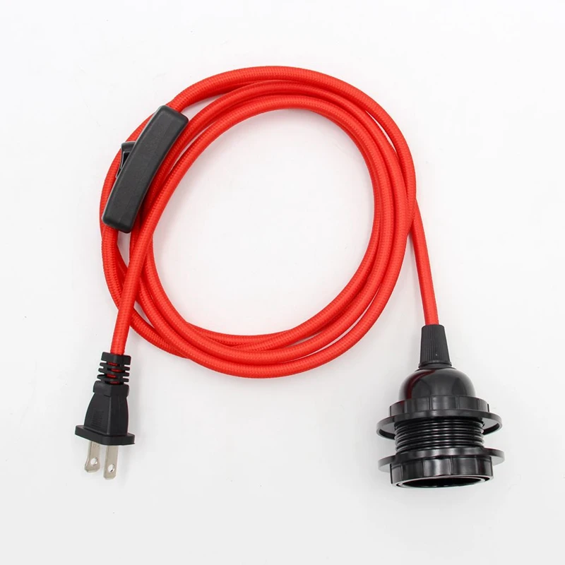 Red power cord with switch