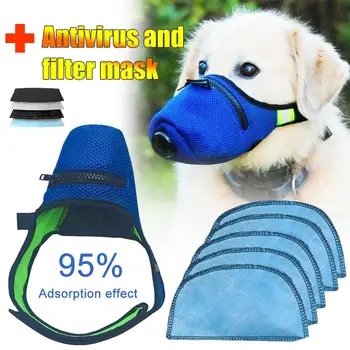 

Replaceable Filter Dog Mask Mouth Mask Respirator Anti-Dust PM2.5 Puppy Guard Mask Large Dog Mask Protective Mask Dog Muzzle