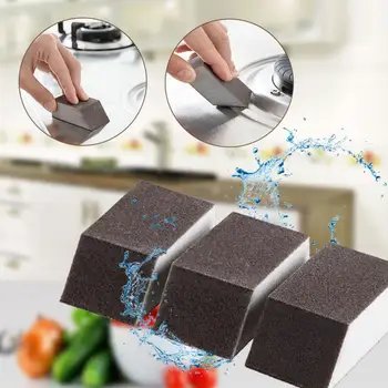 

4*2.5*7cm High Density Emery Magic Sponge Magic Alumina Sponge Remove Rust Stains Cleaning Brush Bowl Wash Pot Brush Hot Sale