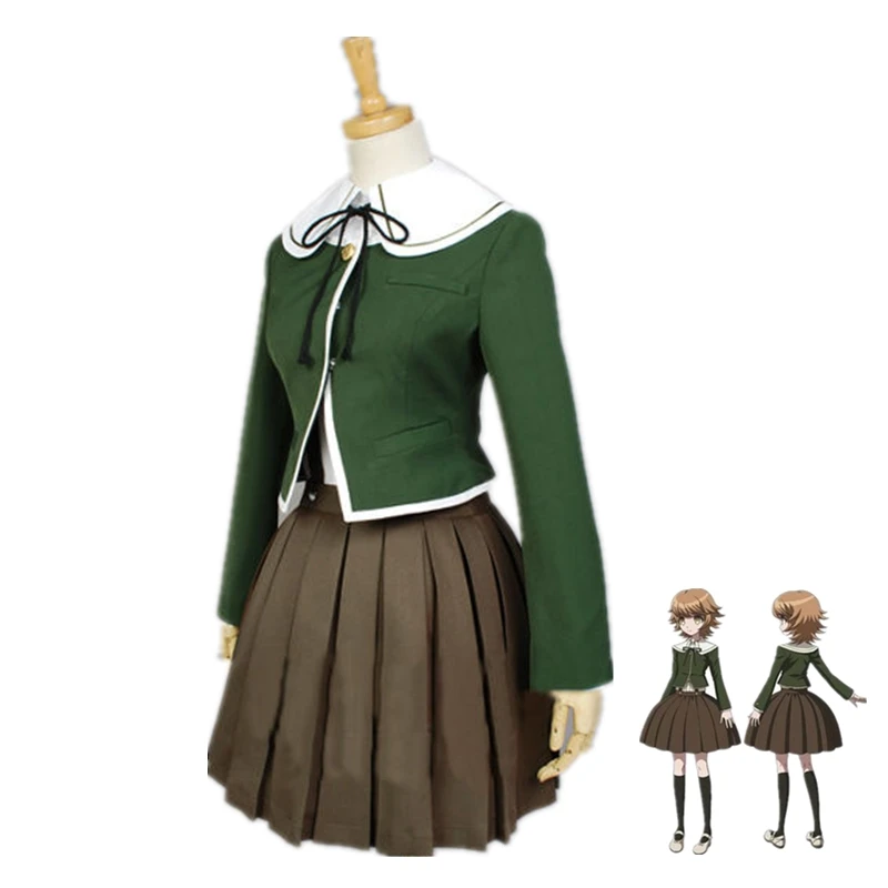 Danganronpa Fujisaki Chihiro школьная форма пальто рубашка платье наряд Аниме косплей костюмы