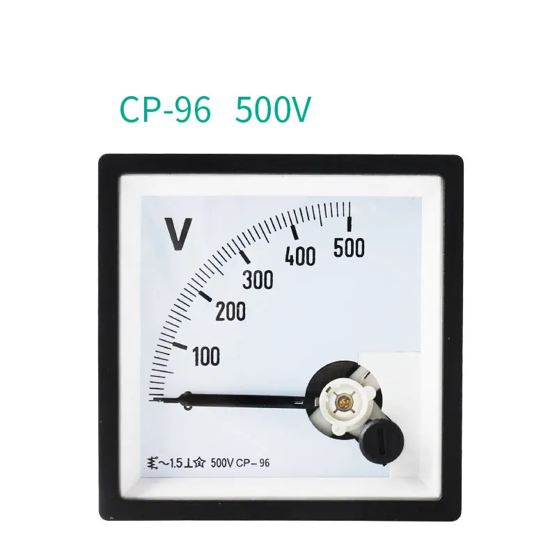 ELECALL CP-96 AC вольтметр аналоговый Панель механический Вольтметр Указатель 20v с алюминиевой крышкой, 50В 250v 300 v 500V - Цвет: 500V