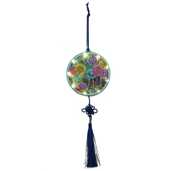 

DIY Dandelion Diamond Painting Light DIY Embroidery Light Special Drill LED Light Round Beads with Pendant Hanging Light