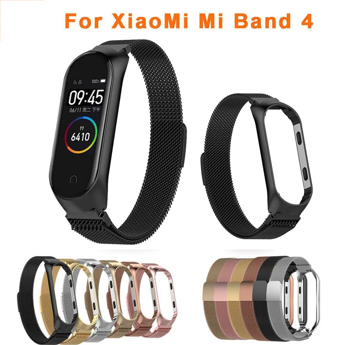 Смарт-часы браслет ремешок mi lanese Loop Магнитный Безвинтовой браслет из нержавеющей стали для Xiaomi mi 4 3 ремешка