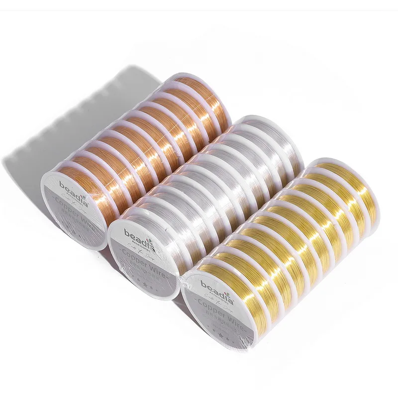 1 rolle/lots 0.3/0.4/0.5/0,6mm Beständig Starke Linie Kupfer Draht Tiger Schwanz Perlen draht Für Schmuck Finden – Detail 6