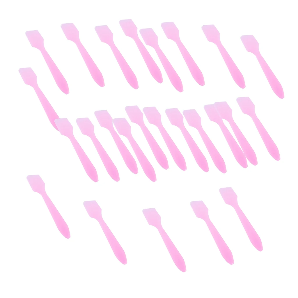 100Pcs Plastic Spatula Disposabled Cosmetic Spoon Skin Care Cream Face Mask Mixing Spoon Beauty Tool