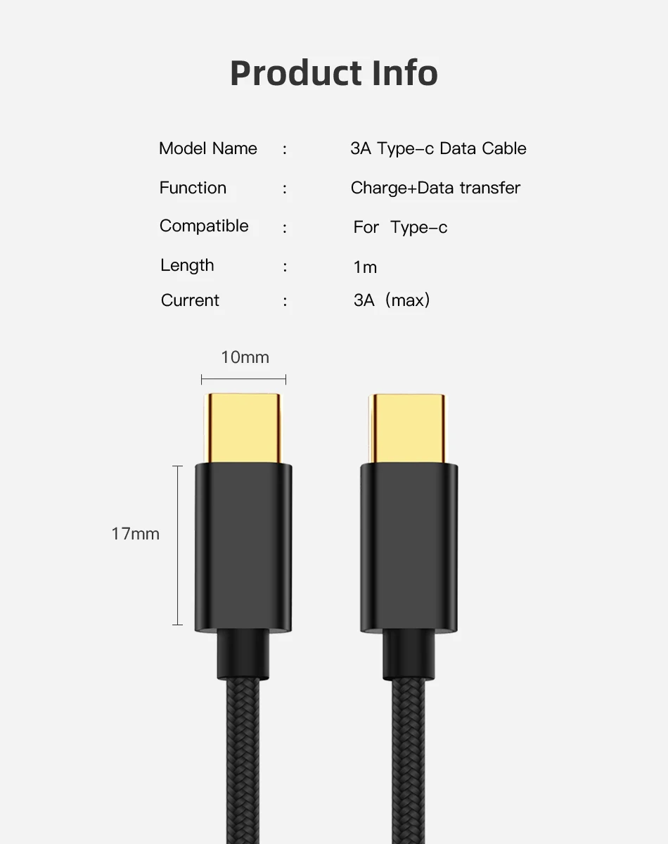 Кабель 3 А типа C для быстрой зарядки и передачи данных, кабель для MacBook Pro iPad Pro samsung S9 S8 для мужчин и женщин PD, кабель USB C для быстрой зарядки