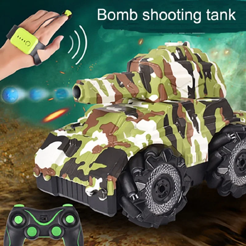 

Gesture control Side-slip Drifting Remote Control Tank Electric Water Bomb Launch All Terrain Off-road 45° Climbing RC war tank