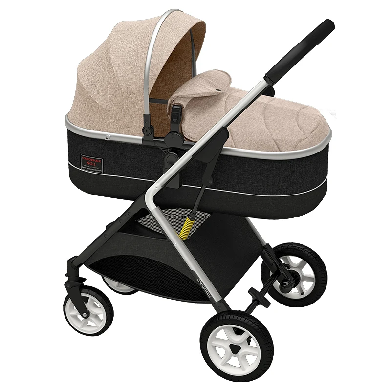 

Wisesonle Baby stroller can sit can lie down, light folding high landscape two-way shock absorber newborn baby car