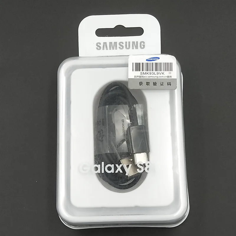 Черный samsung S8 S9 type C кабель Galaxy зарядный кабель Быстрая зарядка USB 3,1 type-C для S10 Plus S10e note 8 9 A70 A80 - Цвет: Черный