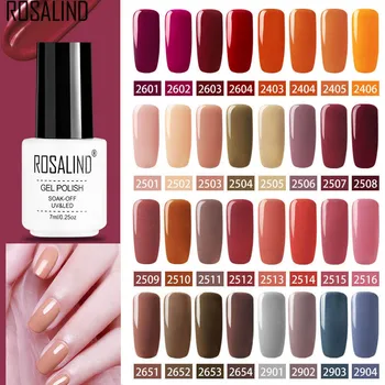 

ROSALIND Gel Nail Polish All For Manicure 7ml UV Lacquers Semi Permanent Nail Polish Base Coat For Nail Art Gel Polish Varnish