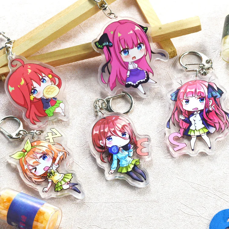 Аниме квинтэссенция Quintuplets брелок акриловый Nakano Ichika Nino Miku Yotsuba Itsuki милый