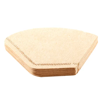 

Ecocoffee 100pcs V Shaped Paper Filters for Coffee Machine Serving Papers for Cones Drippers Bowl V60 Barista Accessories
