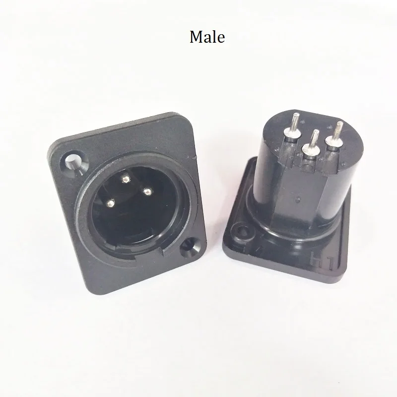 XLR разъем 3PIN мужской Fmale Джек пластиковые квадратные медные ножки Микрофон Джек провод разъем XLR Джек