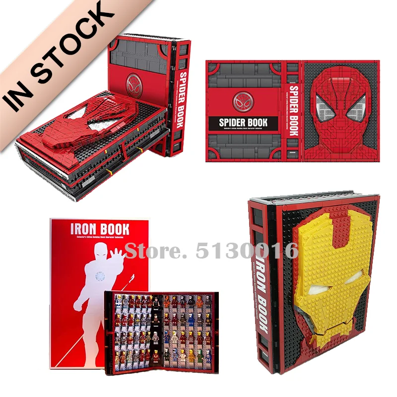 

Iron Book Spider Book In Stocks Super Heroe Chess Building Block Brick SY1361 SY1461 Toys DC Movies Avengers 4