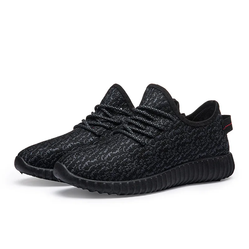 Fashion Men Shoes Casual Fly Mesh Breathable Light Soft Black Slipon Mens Shoe Male Trainers Sneakers Human Race