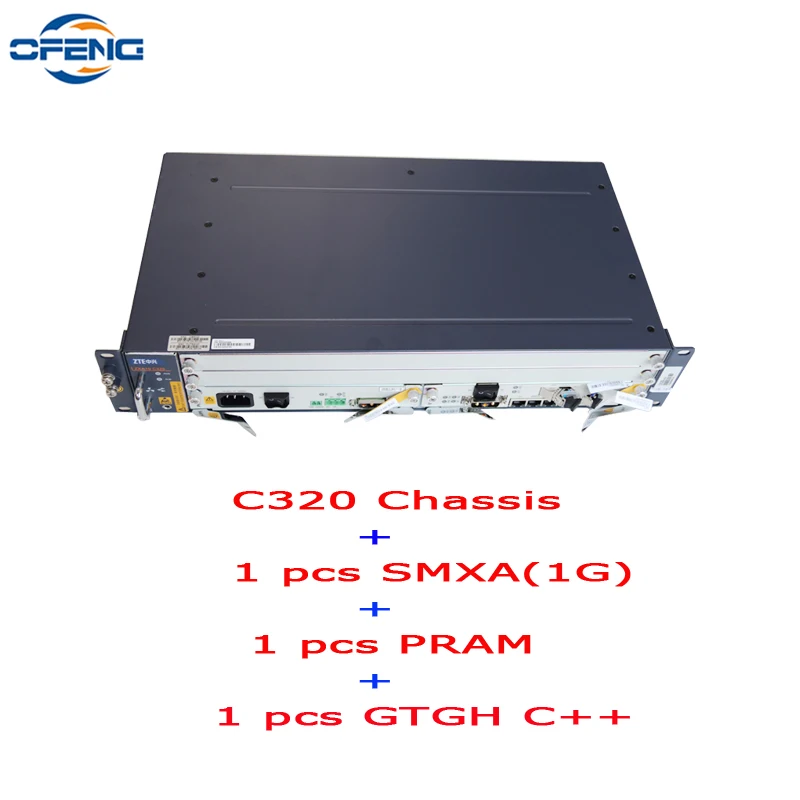 GTGO GTGH zte C320 OLT шасси+ 1* SMXA+ 1* коляска для продажи оригинального мини zte C320 GPON OLT con tarjeta 1GE - Цвет: 1G AC GTGH 2 C Plus