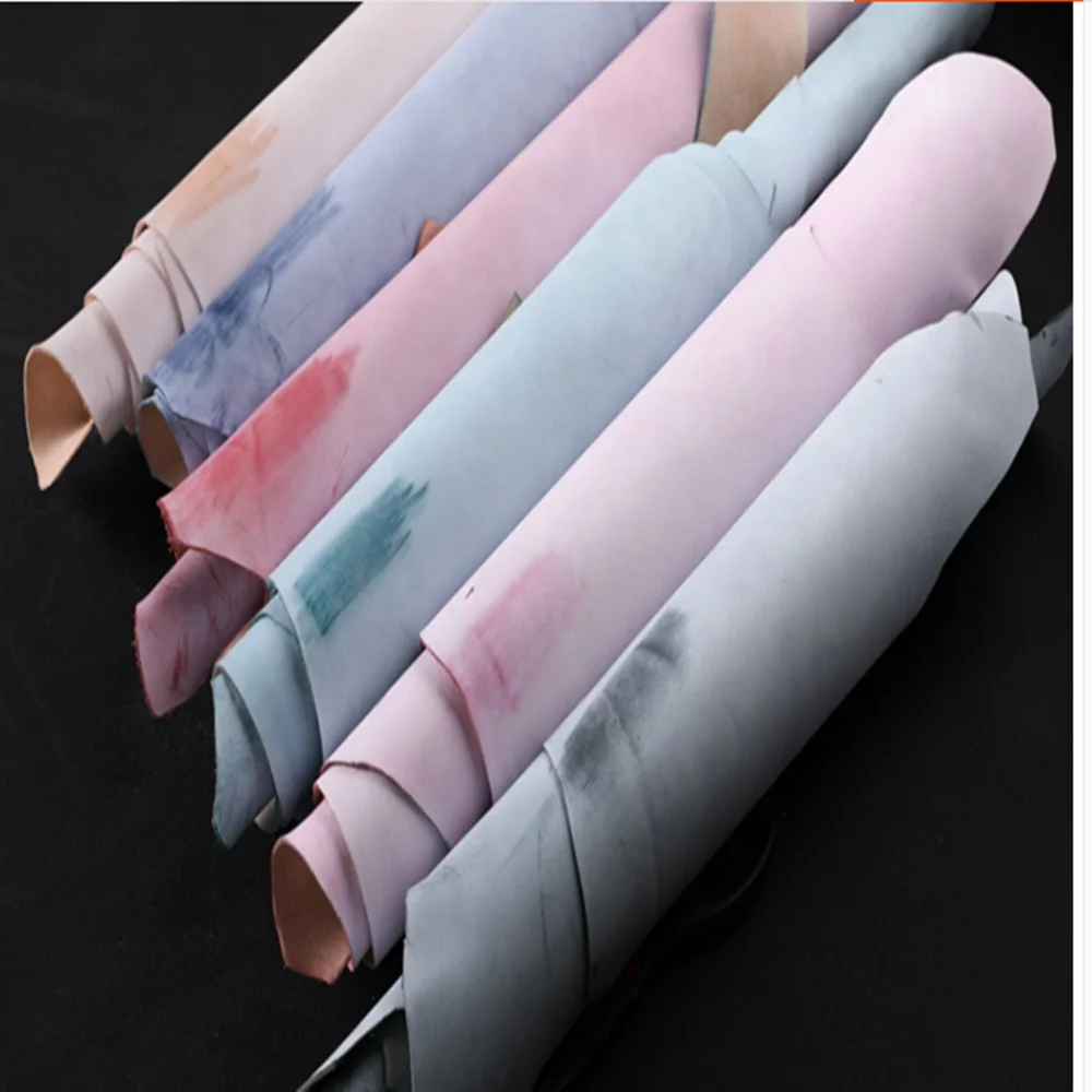 Black wipe wax multi-fat vegetable tanned leather 1.8-2.2mm handmade DIY leather thickening quite straight strip belt belt bag w